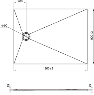 Душевой поддон Jacob Delafon Tolbiac E6D332RU-WPM 120x90 см белый матовый